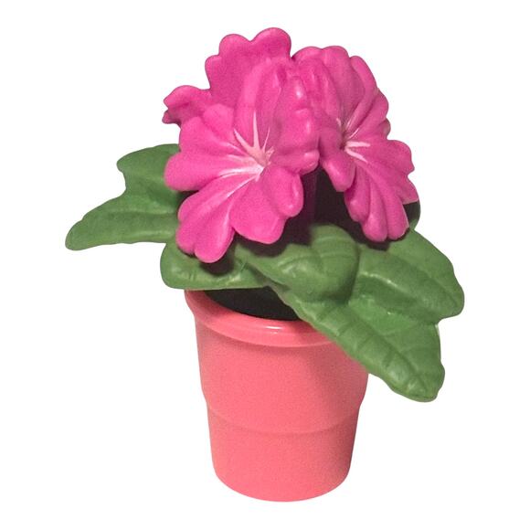 American Girl Doll Light Pink Garden FLOWER & PLANT POT 2PC Doll Accessory Set - Picture 1 of 6